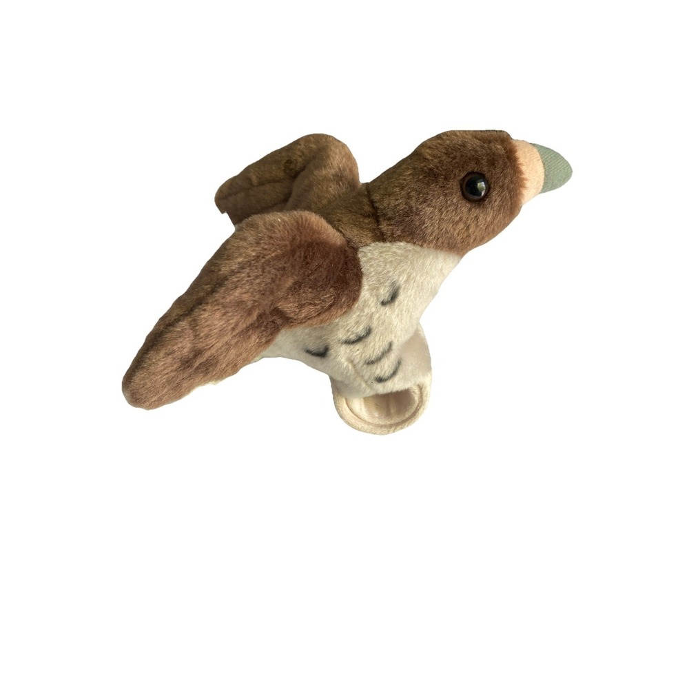 Wild Republic Audubon Birds Red Tailed Hawk Plush Toy Perching Snap Bracelet